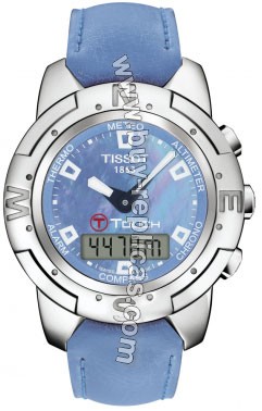 Tissot T-Touch Titanium Blue Mother-of-pearl Analog/Digital Multifunction Unisex Watch T33.7.638.81