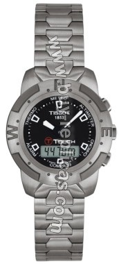 Tissot T-Touch Titanium Analog/Digital Multifunction Black Mens Watch T33.7.588.61