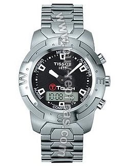 Tissot T-Touch Steel Analog/Digital Multifunction Black Mens Watch T33.1.588.51