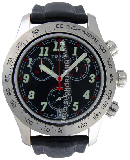 Tissot V8 Steel Chronograph Black Mens Watch T36.1.326.52