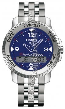 Tissot T-Navigator 3000 Steel Analog/Digital Multifunction Blue Mens Watch T96.1.488.42