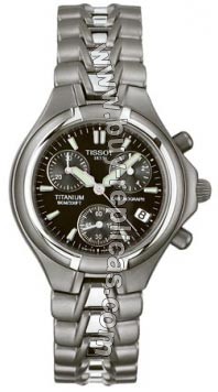 Tissot Titanium Chronograph Black Ladies Watch T65.7.187.61