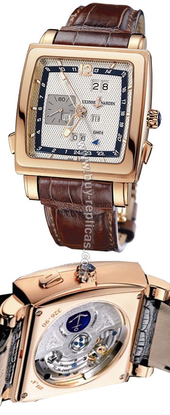 Ulysse Nardin Quadrato Dual Time Perpetual Mens Watch 326-90.61